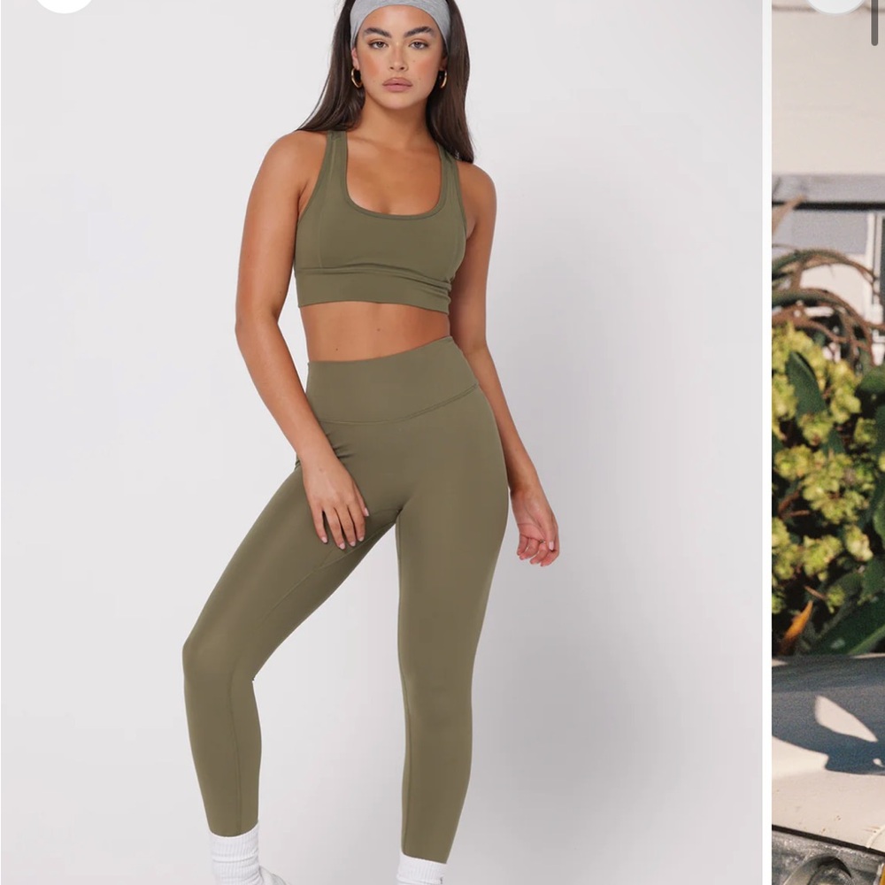 saski core leggings khaki size Small